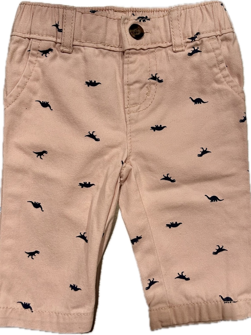 Carter's Dusty Pink Pants with Navy Dinosaur Print